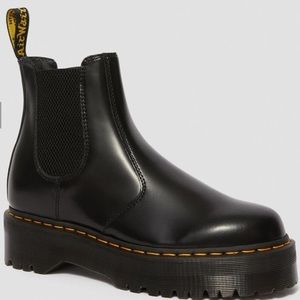 Dr Marten Polished Smooth Platform Chelsea Boots